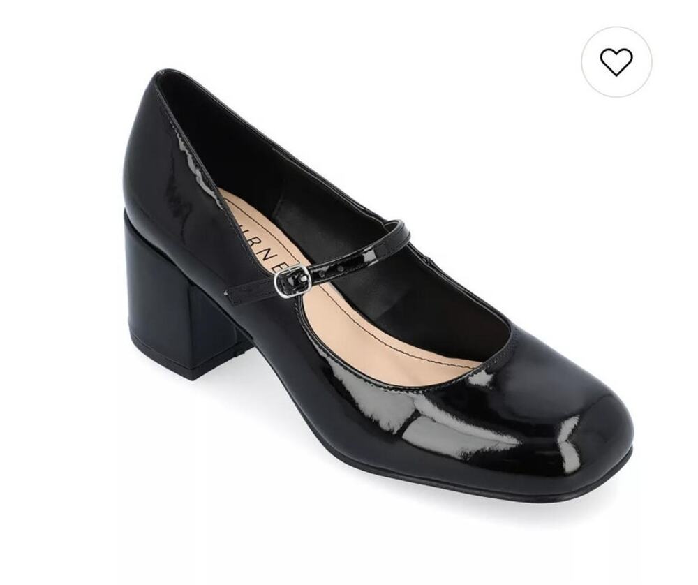New Journee Collection True Comfort Foam Okenna Mary Jane Black Patent 8.5W